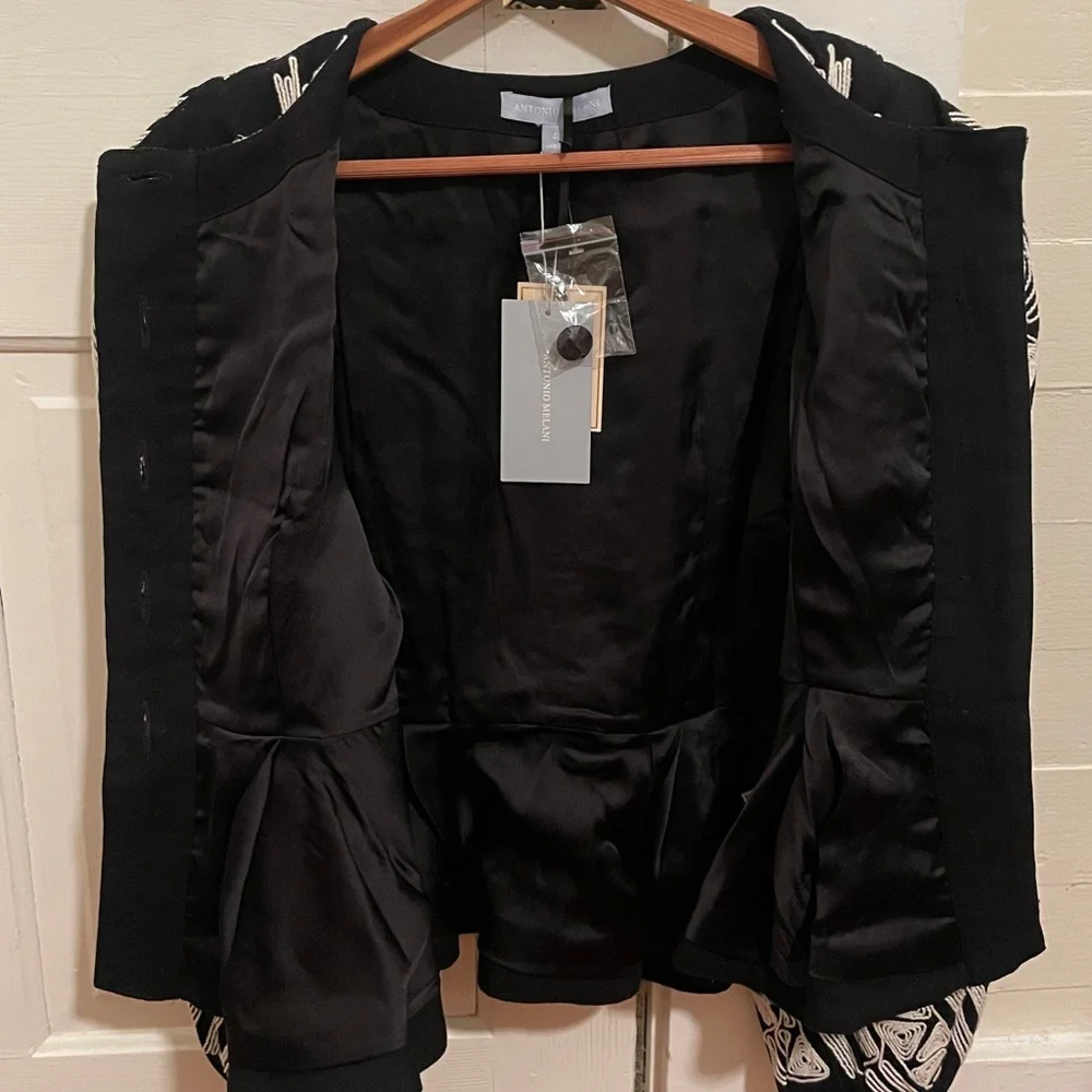 New Antonio Melani x Jennifer Sumko Kathleen Embroidered Twill Quilt Jacket 4 - Picture 11 of 14